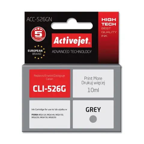 Tusz ACC-526GN  Grey do drukarek Canon (Zamiennik Canon CLI-526GN) [10ml]
