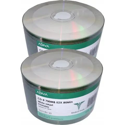 Adiva Medica CD-R 700MB 52X Printable SP100 0209