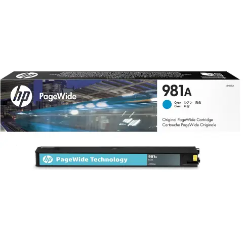 HP J3M68A - Tusz cyan 981 do HP PageWide Enterprise Color 550, 556, 580, 586, E58650