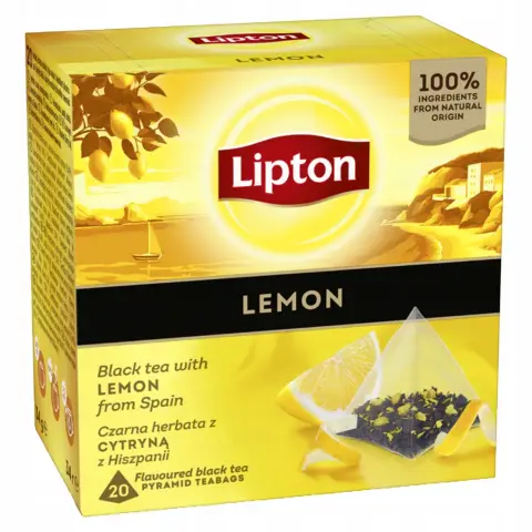 Herbata Lipton Piramidki | Cytrynowa | 20 szt