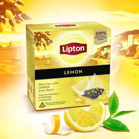 Herbata Lipton Piramidki | Cytrynowa | 20 szt