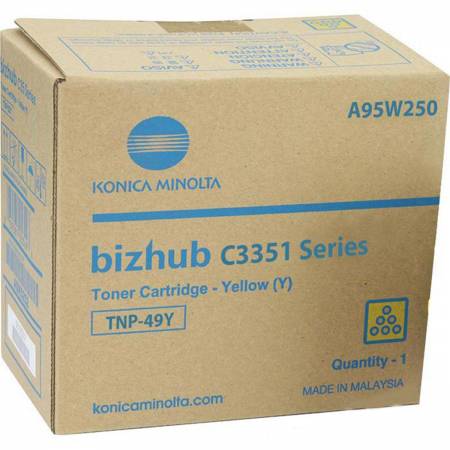Minolta A95W250 - Toner TNP-49Y żółty do Konica Minolta Bizhub C3351