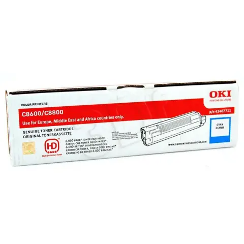 Toner OKI 43487711 Cyan do drukarek (Oryginalny) [6k]