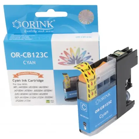 Tusz LC123C zamiennik - Tusz cyan LC123C do Brother DCP J132, J152, J4110, J552, J6920, J752 ...