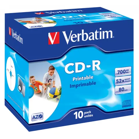 Verbatim CD-R | 700MB | x52 | 10szt | Do nadruku | DataLife  AZO-3833253
