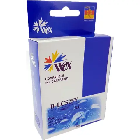 Tusz WOX-B525YN Yellow do drukarek Brother (Zamiennik Brother LC525XLY) [15ml]
