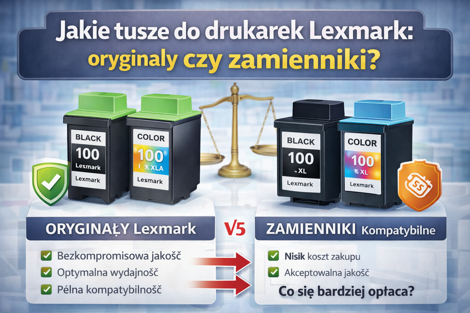 Jakie tusze do drukarek Lexmark wybrać: oryginały czy zamienniki ?