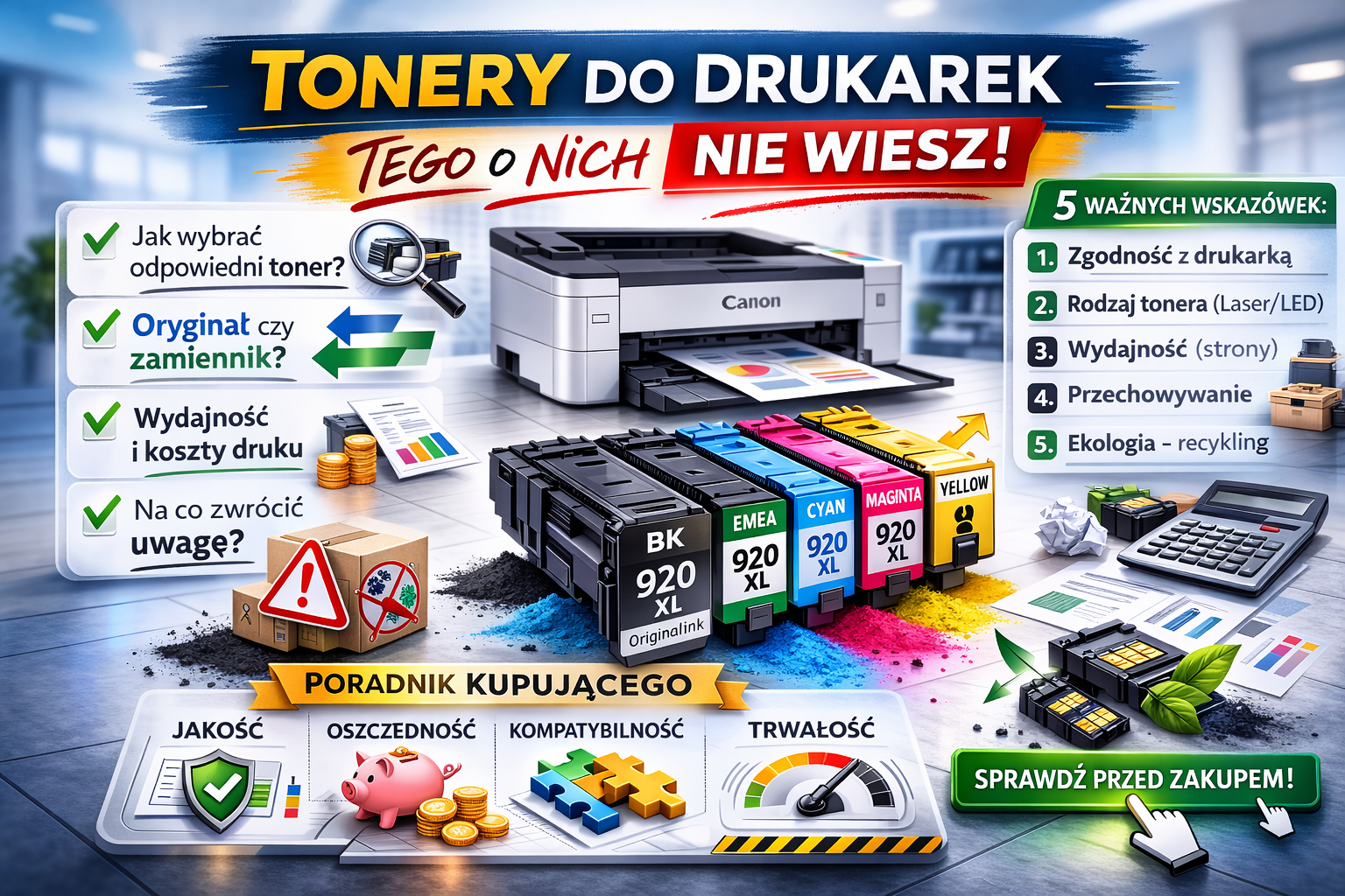 Tonery do drukarek. Tego o nich nie wiesz