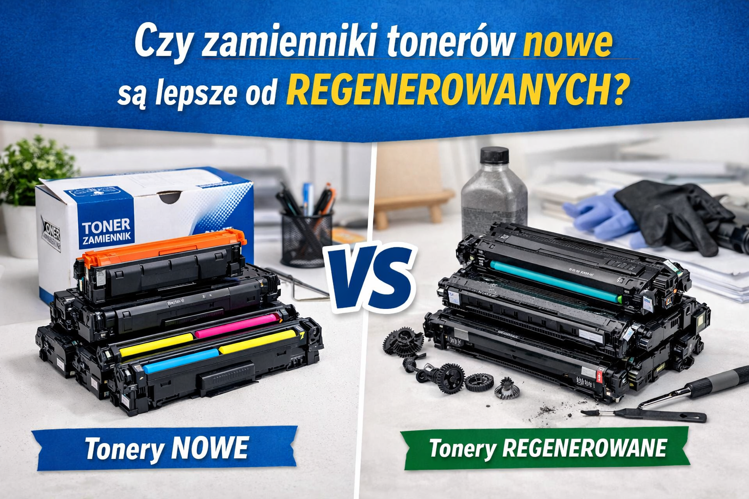 Czy zamienniki tonerów nowe są lepsze od regenerowanych?