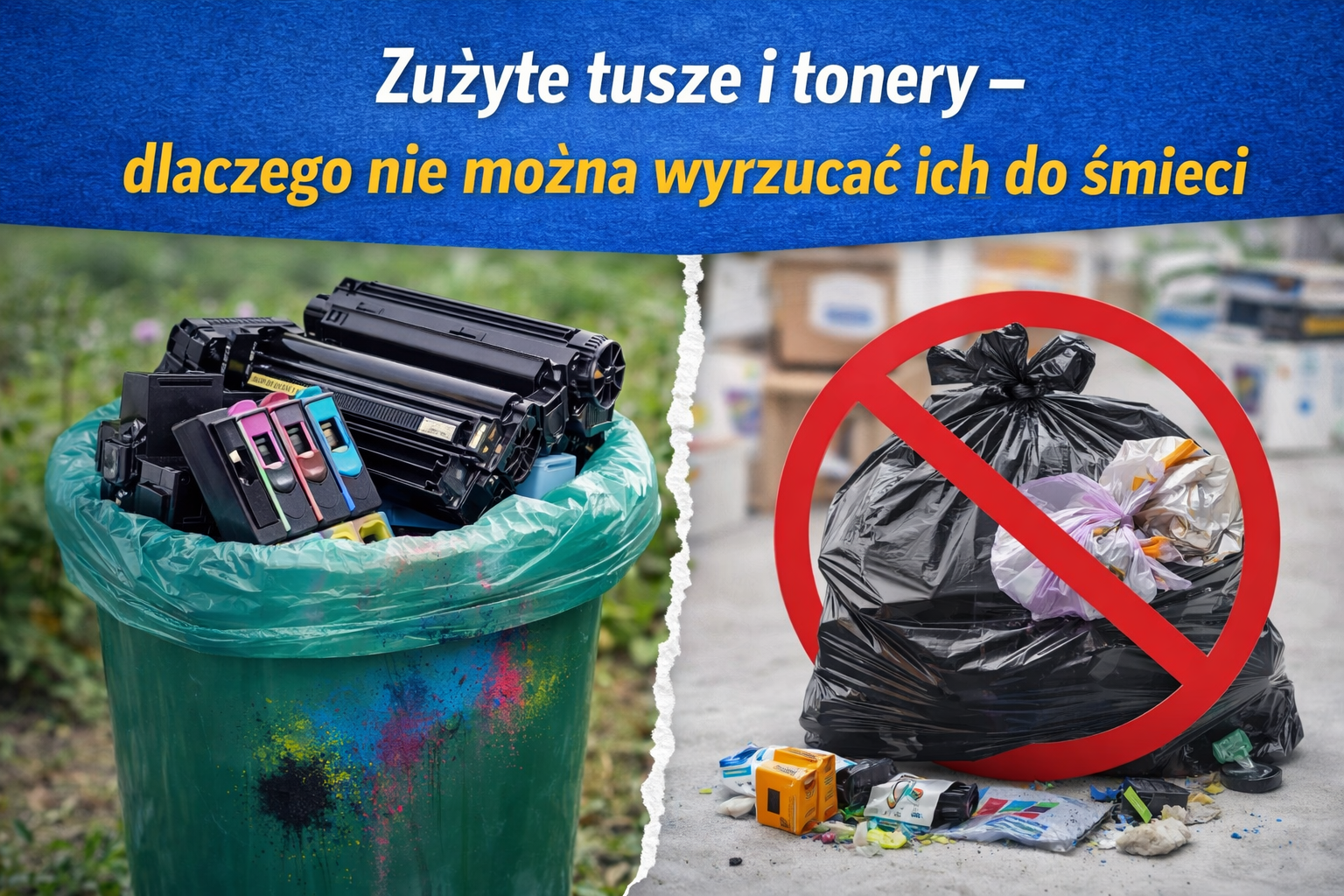 Zużyte tusze i tonery ? dlaczego nie można wyrzucać ich do śmieci
