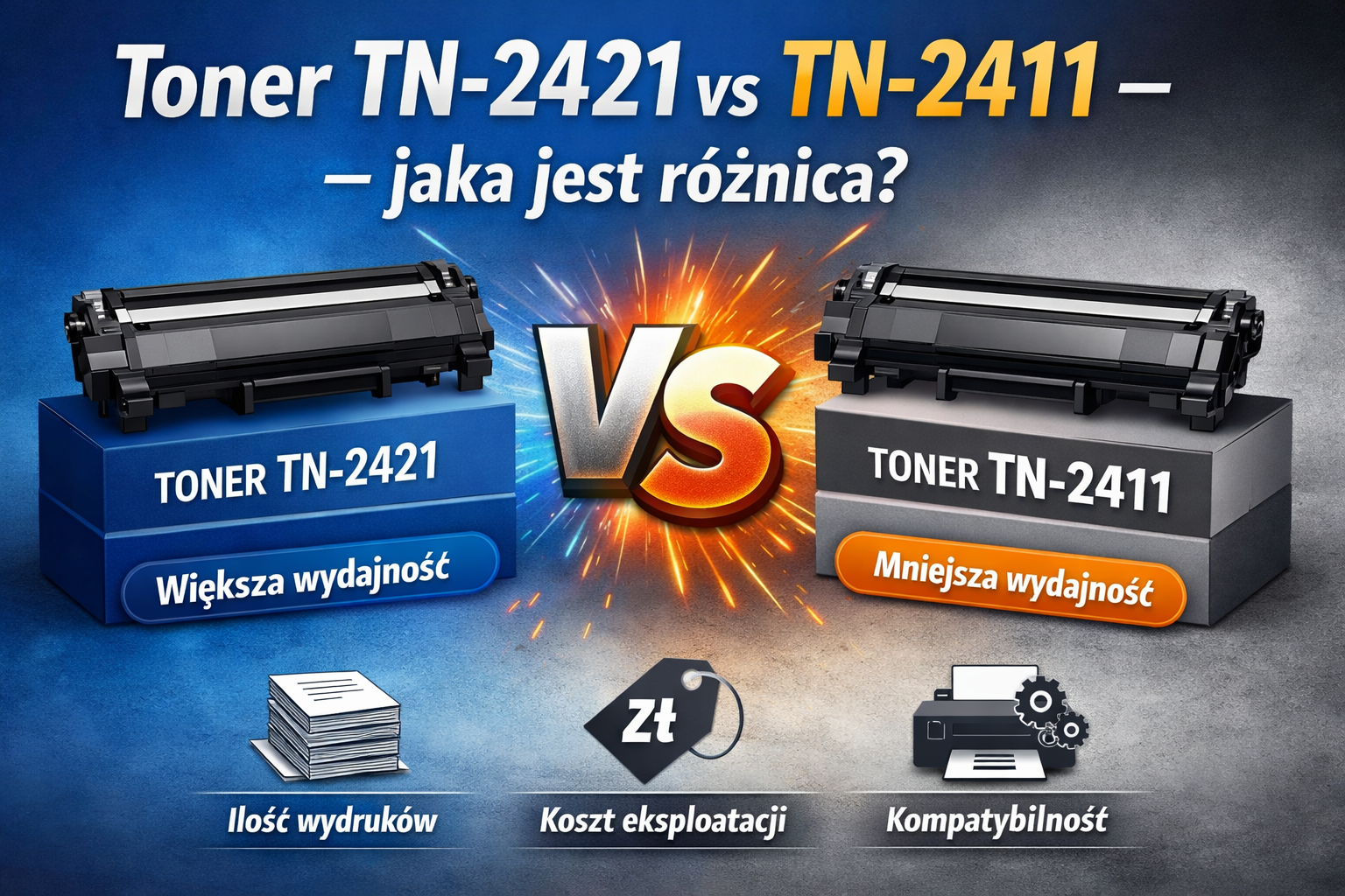 Toner TN-2421 vs TN-2411 ? jaka jest różnica?