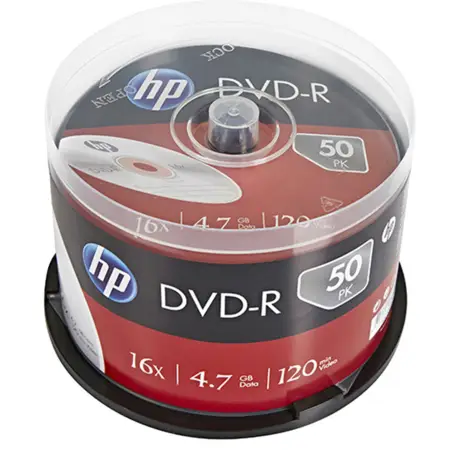 HP DVD-R | 4.7GB | x16 | szpindel 50 | 12cm | bez możliwości nadruku