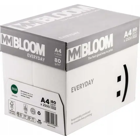 Papier ksero Bloom Everyday 146 CIE | A4 | 80g | 500 arkuszy | Klasa C - KARTON (5 ryz)