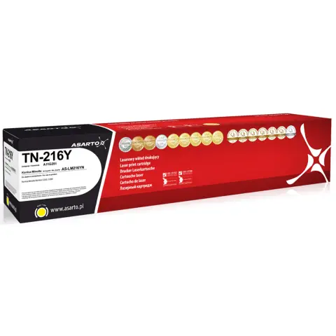 Toner AS-LM216YN Yellow do drukarek Konica-Minolta (Zamiennik Minolta TN216Y / A11G251) [26k]