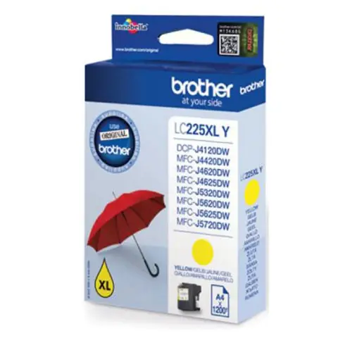 Tusz Brother LC225XL Y Yellow do drukarek (Oryginalny)