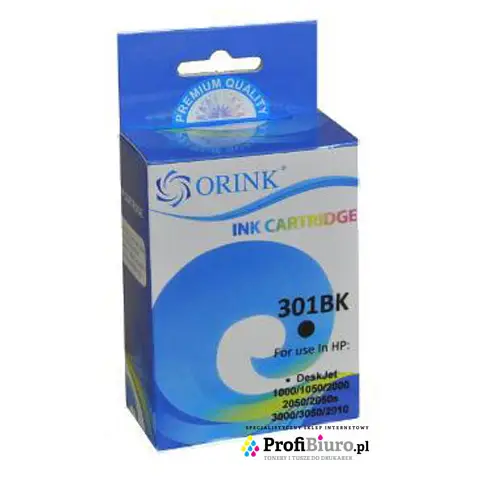 Tusz CH301XL/B-OR Czarny do drukarek HP (Zamiennik HP 301XL / CH563EE) [18.5ml]