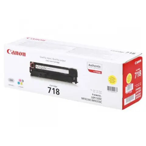 Toner Canon 718 / CRG-718Y Yellow do drukarek Canon (Oryginalny) [2.9k]