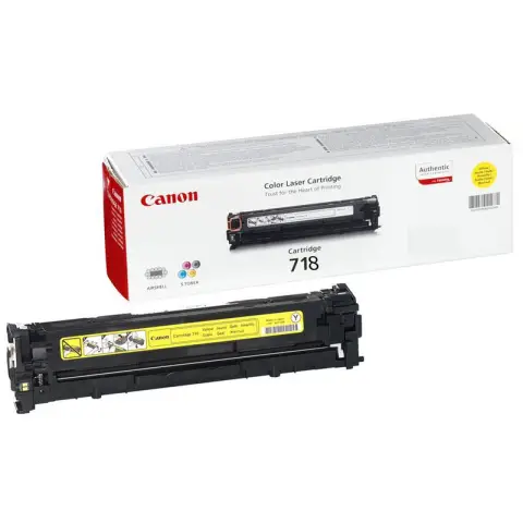 Toner Canon CRG- 718Y Yellow do drukarek (Oryginalny) [2.9k]