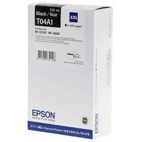 EPSON T04A1 - Tusz czarny XXL do Epson WorkForce Pro WF-C8100, WF-C8190, WF-C8690