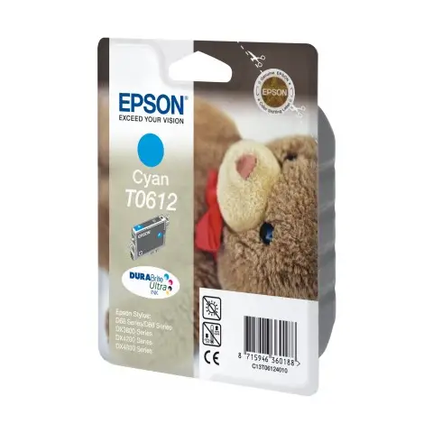Tusz Epson T0612 Cyan do drukarek (Oryginalny) [8 ml]