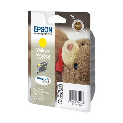 Tusz Epson T0614 Yellow do drukarek (Oryginalny) [8 ml]