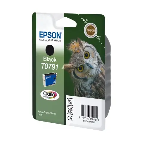 Tusz Epson T0791 Czarny do drukarek Epson (Oryginalny) [11 ml]