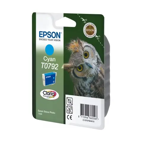 Tusz Epson T0792 Cyan do drukarek Epson (Oryginalny) [11 ml]