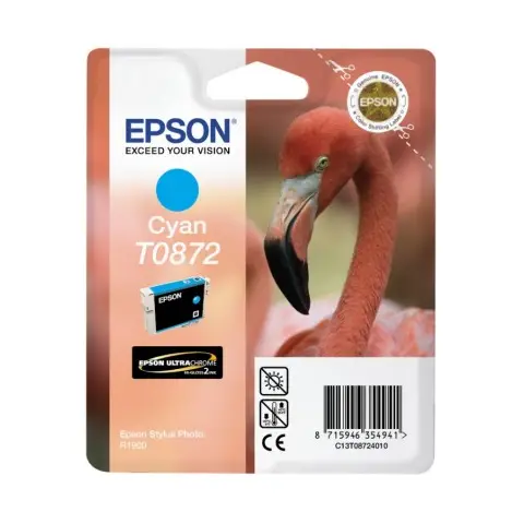 Tusz Epson T0872 Cyan do drukarek Epson (Oryginalny) [11.4 ml]