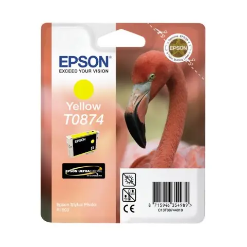 Tusz Epson T0874 Yellow do drukarek Epson (Oryginalny) [11.4 ml]