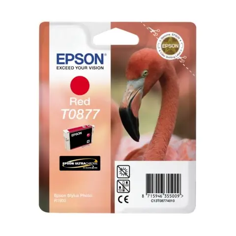 Tusz Epson T0877 Red do drukarek Epson (Oryginalny) [11.4 ml]
