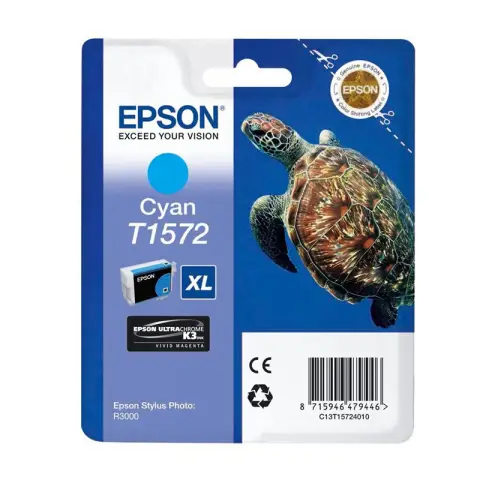 Tusz Epson T1572 Cyan do drukarek (Oryginalny) [25.9ml]