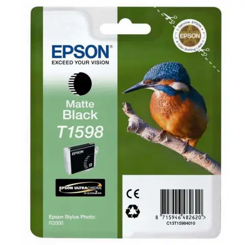 Tusz Epson T1598 Matt Black do drukarek (Oryginalny) [17ml]