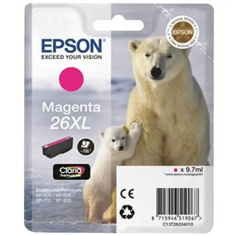 Tusz Epson 26XL / T2633 Magenta do drukarek (Oryginalny) [9.7ml]
