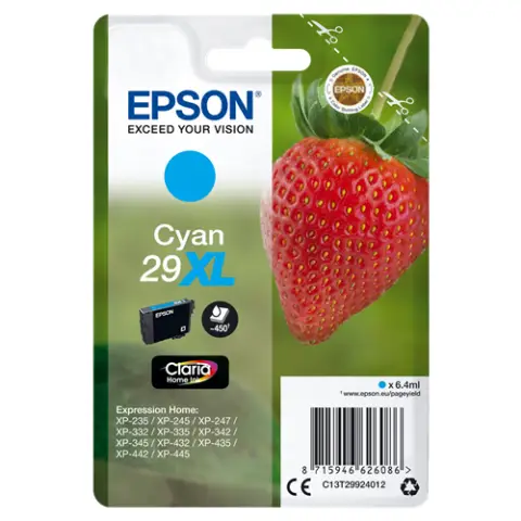 Tusz Epson T29XL / C13T29924012 Cyan do drukarek (Oryginalny) [6.4ml]