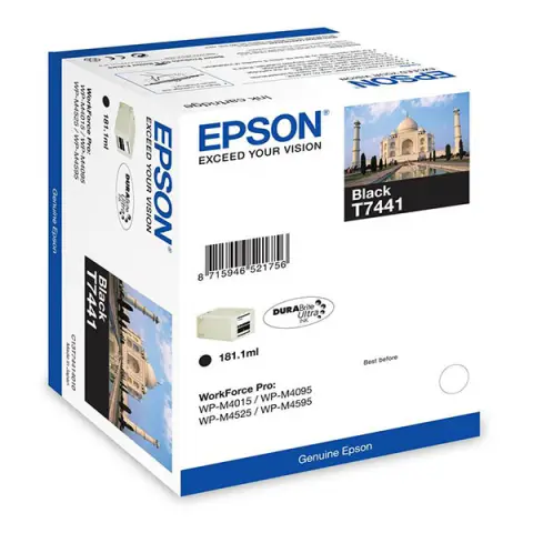 Tusz Epson T7441 Black do drukarek (Oryginalny) [181.1ml]