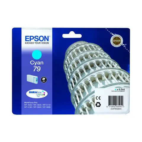 Tusz Epson T7912 Cyan do drukarek (Oryginalny) [6.5ml]
