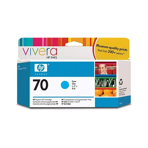 Tusz HP 70 / C9452A Cyan do drukarek (Oryginalny) [130 ml]