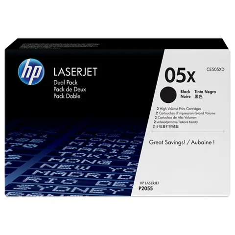 Toner HP 05X / CE505XD Czarny do drukarek HP (Oryginalny) [2x6.5k] - 2 Pack