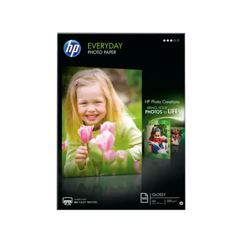 Papier HP Q2510A Everyday Glossy Photo Paper - 200 g/m2 - A4 - 100 szt.