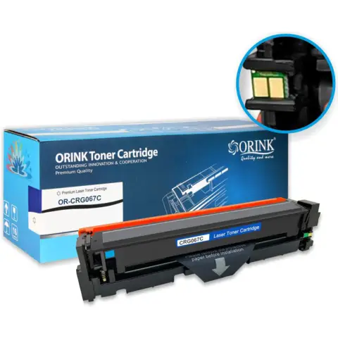 Toner LCRG067H-C-OR-CHIP Cyan do drukarek Canon (Zamiennik Canon 067H / CRG-067HC / 5105C002) [2.35k]