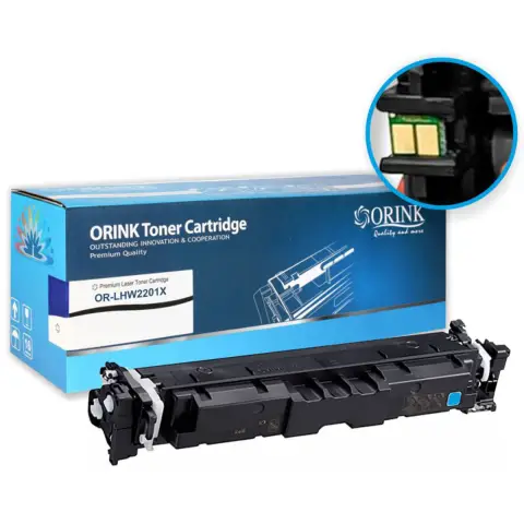 Toner LH220X-C-OR-CHIP Cyan do drukare HP (Zamiennik HP 220X / W2201X) [5.5]