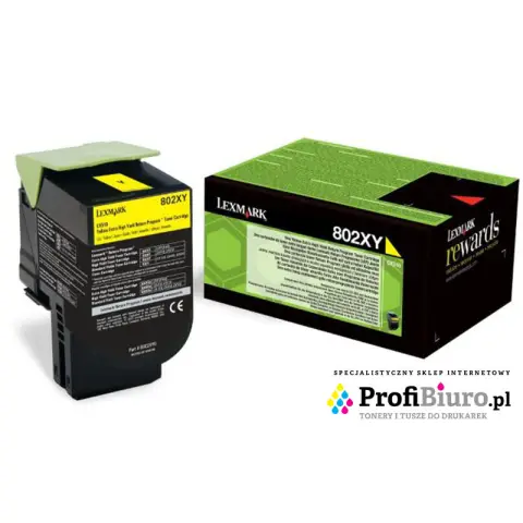 Toner Lexmark 802XY / 80C2XY0 Yellow do drukarek (Oryginalny) [4k]