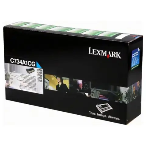 Toner Lexmark C734A1CG Cyan do drukarek (Oryginalny)