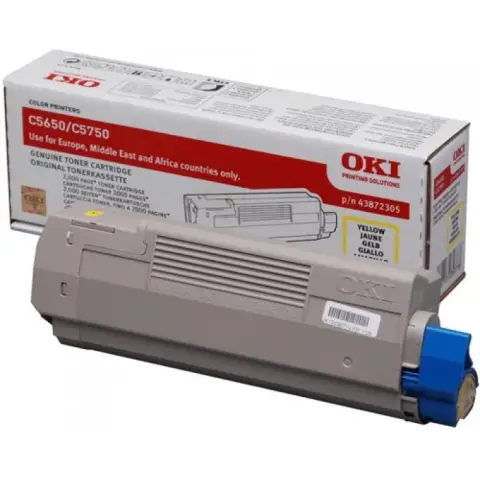 Toner OKI 43872305 Yellow do drukarek (Oryginalny) [2k]