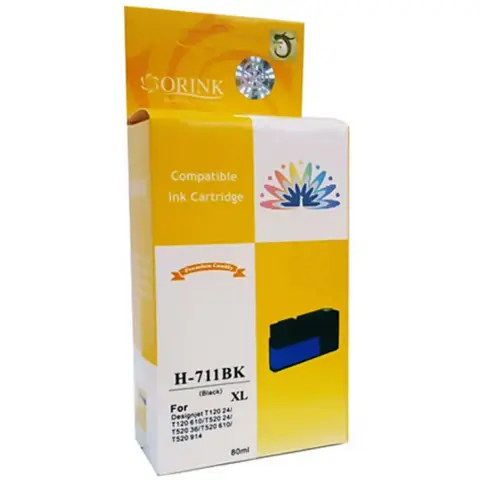 Tusz czarny 711 do HP DesignJet T120, T125, T130, T150, T520, T525, T530 - Zamiennik CZ133A