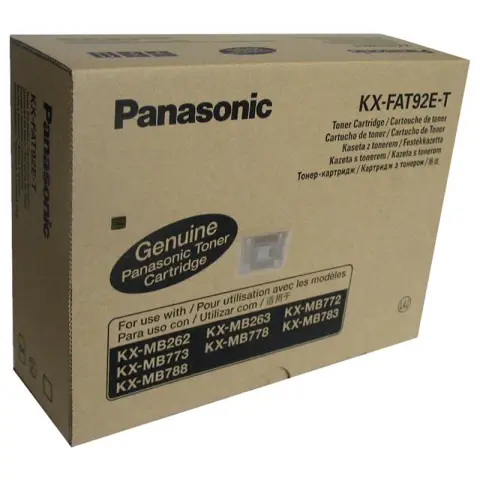 Toner KX-FAT92E-T Czarny do drukarek (Oryginalny) [2k] - 3 Pack