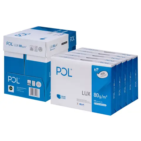 Papier ksero POLlux 161CIE | A4 | 80g | 500 arkuszy | Klasa B - 1 ryza.