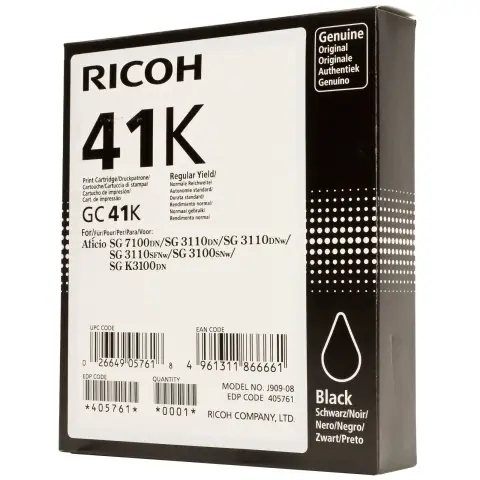 Tusz Ricoh GC 41K / 405761 Black do drukark (Oryginalny) [2.5k]