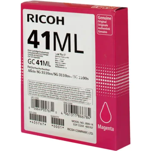 Tusz Ricoh GC 41ML / 405767 Magenta do drukark (Oryginalny) [0.6k]