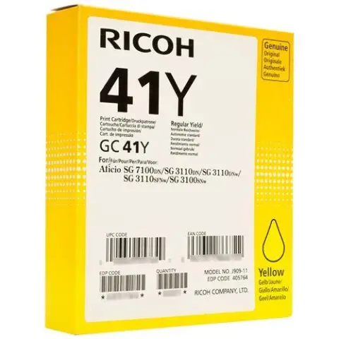 Tusz Ricoh GC 41Y / 405764 Yellow do drukark (Oryginalny) [2.2k]